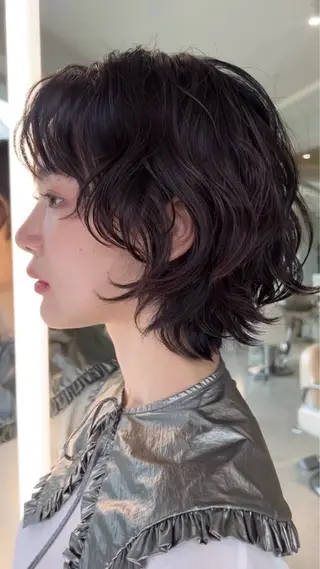 ショート パーマ 北山 夢菜のヘアスタイル