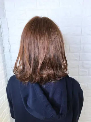 ミディアム カラー 髪質改善縮毛矯正 美容師✂️山崎竜二のヘアスタイル