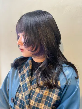 ロング カラー 石木 美緒奈のヘアスタイル