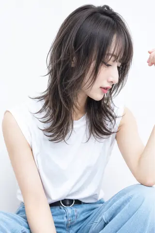 セミロング 韓国/美髪 縮毛矯正 /tomoki🍀のヘアスタイル