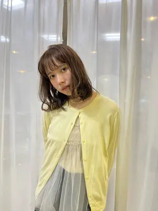 ミディアム eMu透明感カラー ちゅる髪yuki✩のヘアスタイル