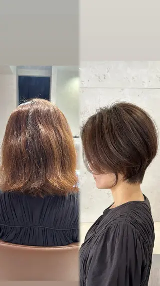 ショート カラー 佐藤優晟/カラー/ 癖毛ショート/表参道のヘアスタイル
