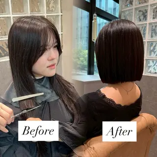 ミディアム Lond alxeiaのヘアスタイル
