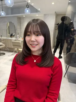 ミディアム カラー 透明感カラー🌿 グレージュ🐺陽介のヘアスタイル
