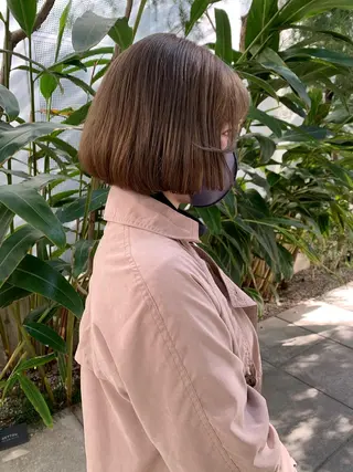 ミディアム カラー 透明感カラー✂︎ /縮毛矯正/YUKAのヘアスタイル