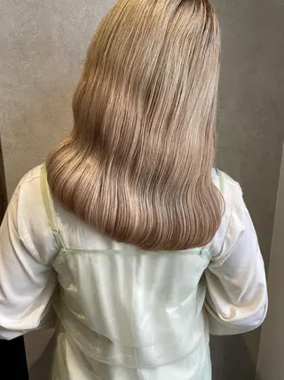 セミロング カラー coco♡ 韓国hairのヘアスタイル