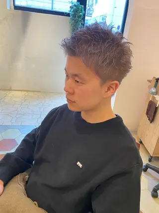 カラー メンズ 菊池大一 溝の口パーマのヘアスタイル