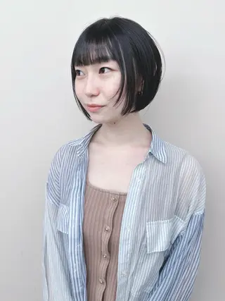 ショート ボブ/ゆるふわ ボブパーマ/とういのヘアスタイル