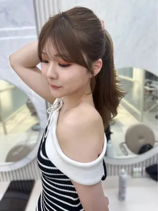 ロング カラー 🍑韓国風レイヤー 🍑莉子のヘアスタイル