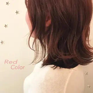 ミディアム カラー 市川 千夏のヘアスタイル