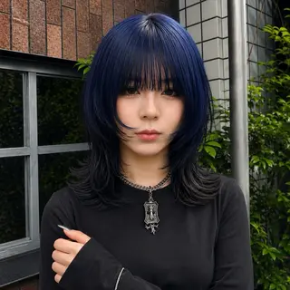 ミディアム ハイトーン/レイヤー カット/TAKEのヘアスタイル