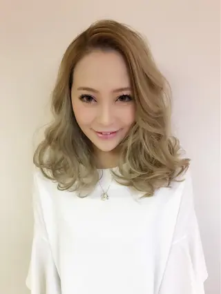 ロング カラー パーマ ヘアアレンジ 吉川 宙翔のヘアスタイル