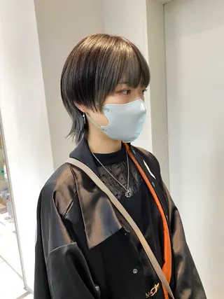 ショート カラー パーマ 苅北 泰輔のヘアスタイル