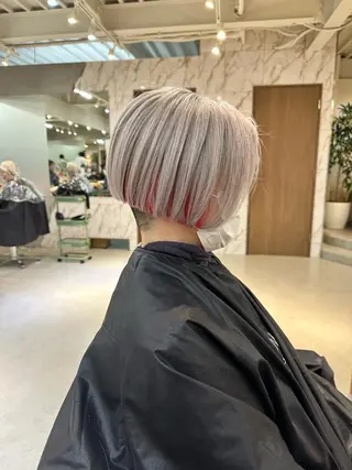 ショート ハイトーン×似合わせ 🌱中川慎之介のヘアスタイル
