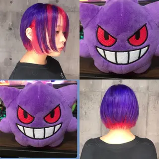 カラー ブリーチ/ウルフ特化 渋谷カルチャー交差点のヘアスタイル