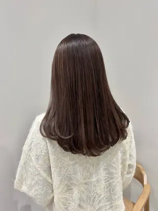 セミロング カラー ベージュ🤎透明感 カラー🤎anriのヘアスタイル