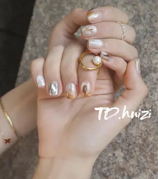ショート めぐみのネイルサロン スタッフ練習のネイルデザイン