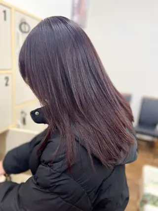 セミロング カラー 藤野 莉奈のヘアスタイル