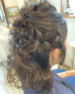 ヘアアレンジ トレンドパーマ 加藤菜月のヘアスタイル