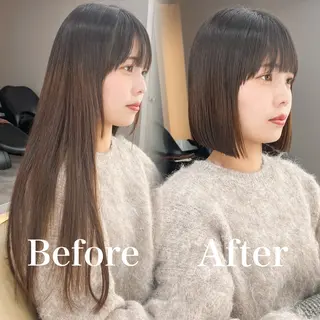 ミディアム ボブ/韓国ヘア 美髪矯正🦋村松優斗のヘアスタイル