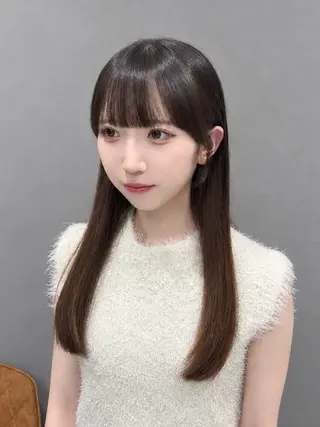うる艶カラー 顔周りカット♡ikuのヘアスタイル