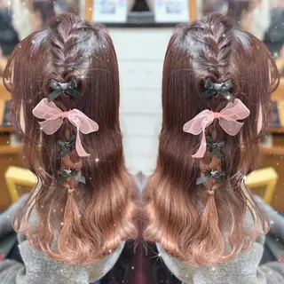 セミロング ヘアアレンジ 🐩推し活🐩 FUTABA🍒のヘアスタイル