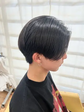メンズ 大山杏奈/ショート ボブ/カットモデルのヘアスタイル