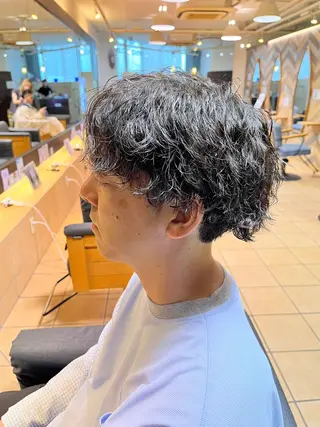 ショート パーマ メンズ 透明感/さらツヤ髪/ 💎Tomoya💎のヘアスタイル