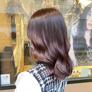 セミロング カラー 高槻No.1🇰🇷 韓国ヘア 橋口陽太のヘアスタイル