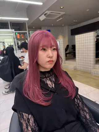 ロング カラー ヘアアレンジ Over hair_ misakiのヘアスタイル