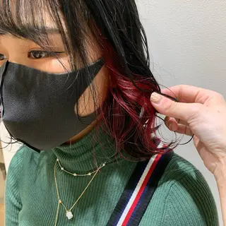 ミディアム カラー 暖色/ブリーチカラー 🎀 M i k uのヘアスタイル
