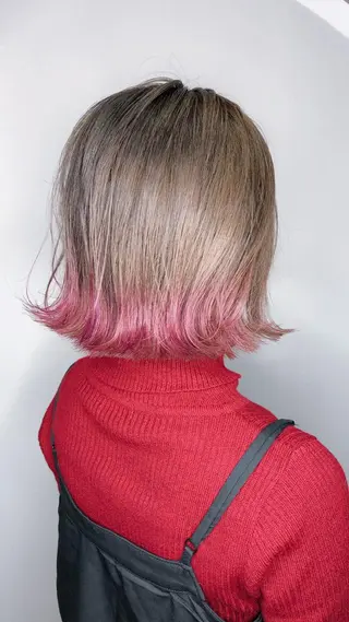 ショート カラー NINE+/代表 ブリーチ特化型サロンのヘアスタイル