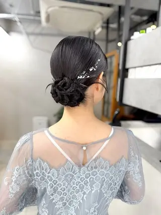 セミロング ヘアアレンジ 伊藤 栄子のヘアスタイル