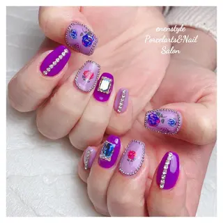 ミディアム ネイル 🐾enen style 🐾のネイルデザイン