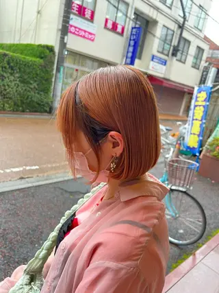 ミディアム ハイライト特化小澤 奈津美のヘアスタイル