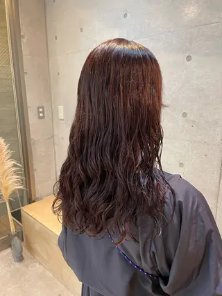 セミロング カラー 【表参道】Ruri デジタルパーマのヘアスタイル