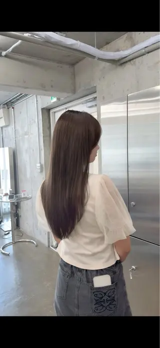 ロング カラー 高橋大樹/グレー ジュ/ブリーチなしのヘアスタイル
