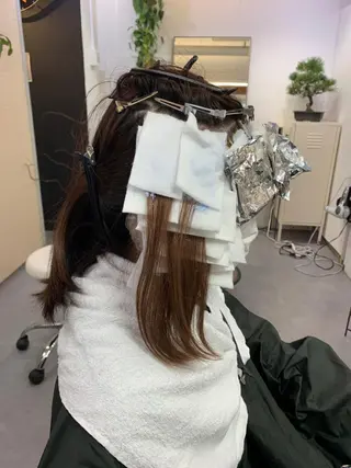 ミディアム 艶髪color💎髪 質改善ストレート大吉のヘアスタイル