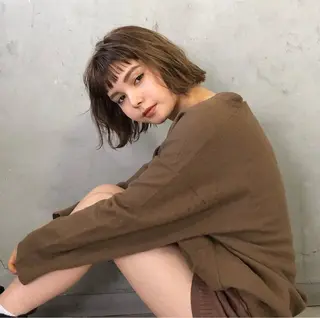 ショート happy  man 🌸クロスパーマ🌸のヘアスタイル