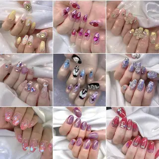 ネイル 渋谷／チップ長さ出し 👑アプレgel-xのネイルデザイン