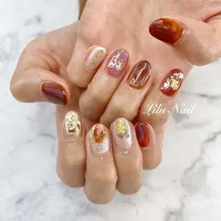 ネイル モチの良さ◉ フィルインネイル♡のネイルデザイン