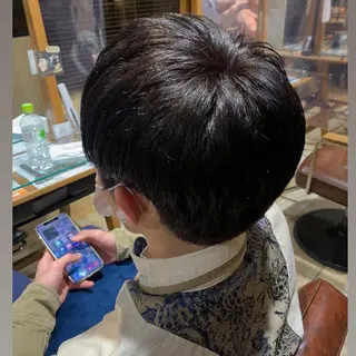 ショート カラー メンズ 💖クボ モモ💖のヘアスタイル