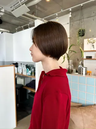 ショート カラー パーマ / ボブ /ショート 谷口 陸のヘアスタイル
