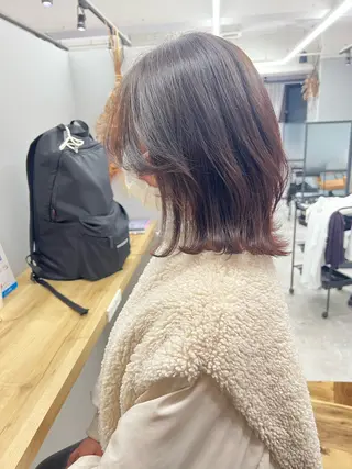 ミディアム 檜谷 晴　顔周りカットのヘアスタイル