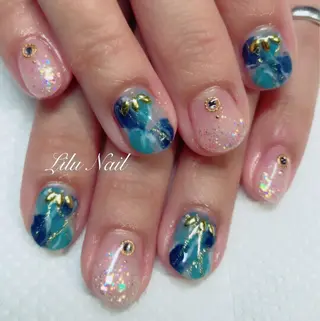 ネイル モチの良さ◉ フィルインネイル♡のネイルデザイン