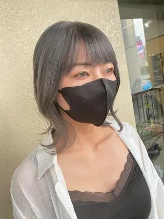 ミディアム カラー 髪質改善/レイヤー カット手塚奨のヘアスタイル
