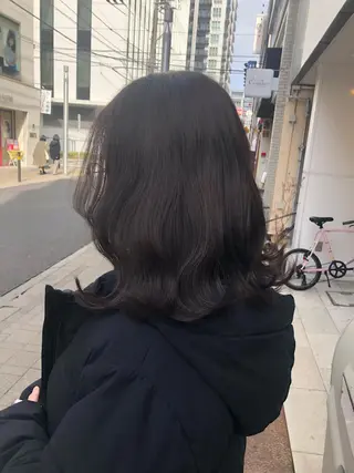 ミディアム カラー 縮毛矯正/髪質改善 予約はリクエストからのヘアスタイル