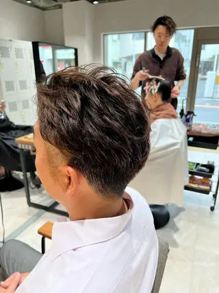 メンズ 艶ボブ🤎ボブパーマ 透明感カラー\メンズのヘアスタイル
