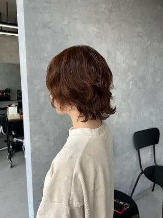 ショート カラー パーマ ヘアアレンジ ボブ/レイヤー/ nanamiのヘアスタイル