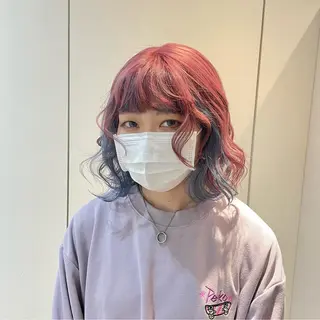 ミディアム 前田 菜奈子のヘアスタイル